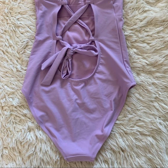 Old Navy One Piece Lavender Lace Up Bathing Suit - Picture 6 of 14